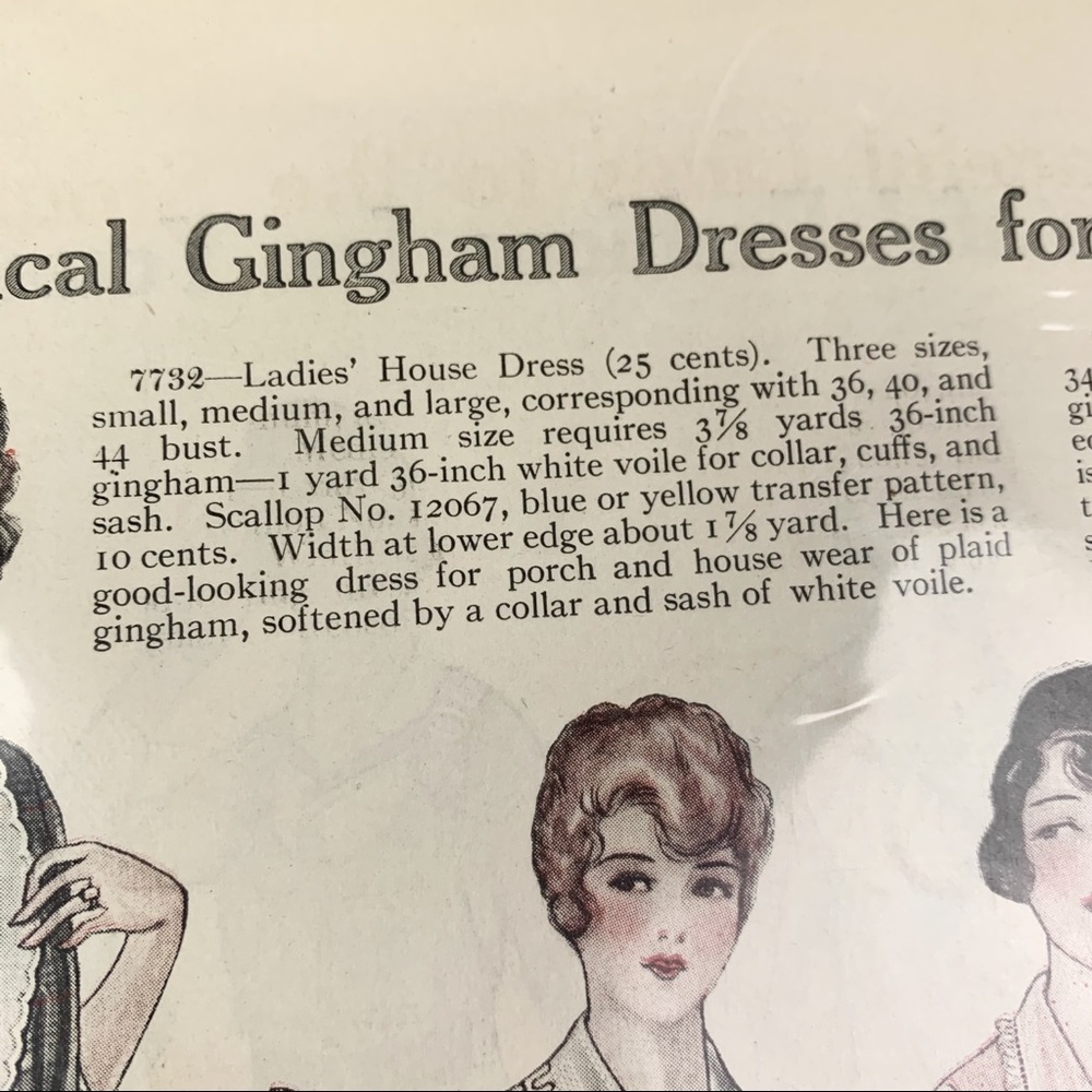 LOWEST PRICE Vintage McCall's 1923 Newspaper Sewing Dress Pages - Picture 3 of 16